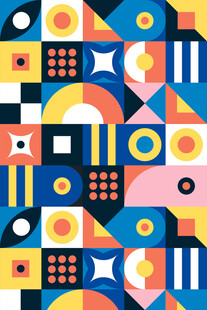 多彩几何图案背景设计