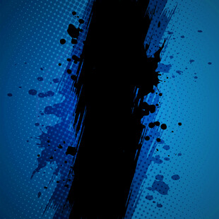 蓝色墨渍抽象背景图