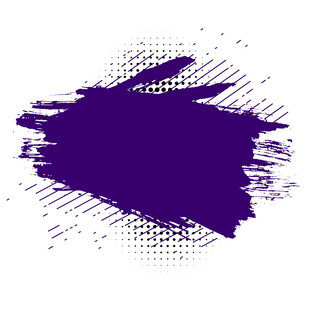 紫色墨渍笔触图案