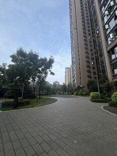 小区内的宽敞步道景观