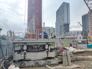 城市工地施工场景