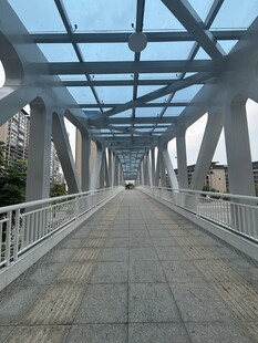 现代风格钢结构步行桥