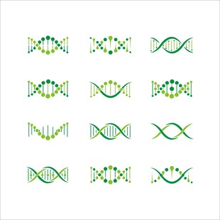 矢量基因分子原子结构图标