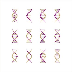 矢量基因分子原子结构图标
