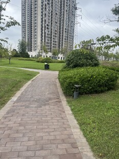 城市中幽静的砖石小径