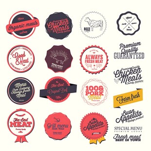 复古风格徽章标志设计素材