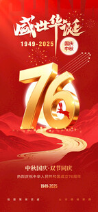 盛世华诞76周年庆祝海报
