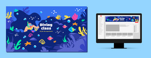 海洋主题电脑桌面展示