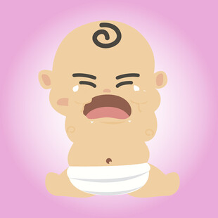 哭泣的小婴儿
