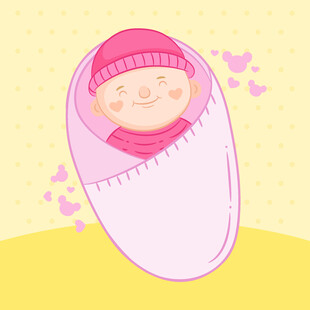 襁褓中的可爱婴儿