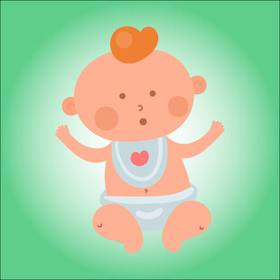 可爱小宝贝坐着开心玩耍