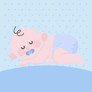 熟睡的可爱婴儿