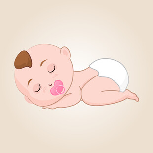 熟睡的可爱小婴儿