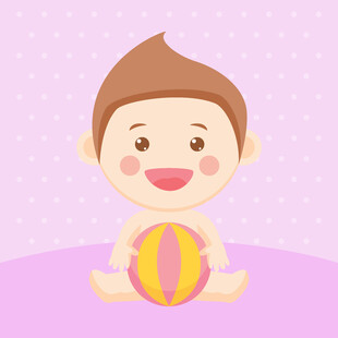 可爱宝宝玩彩色球