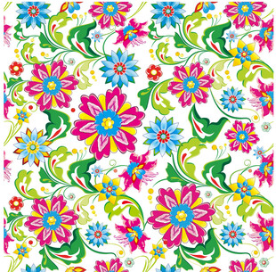 多彩花卉图案背景设计