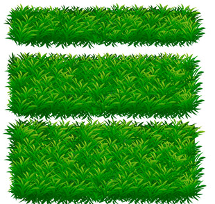 三段鲜绿草坪图案
