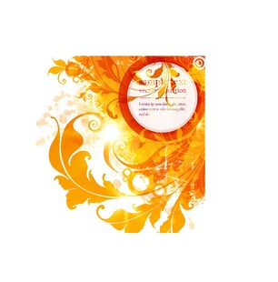 金色花纹装饰图案