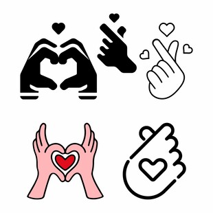比心手势图标