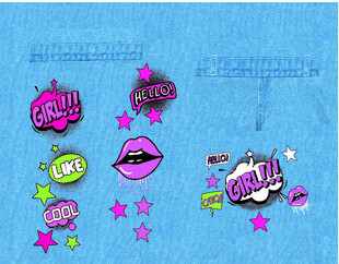 多彩潮流卡通徽章饰品