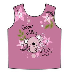 可爱考拉女童背心图案