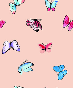 多彩蝴蝶图案背景