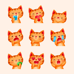 可爱猫咪表情集合