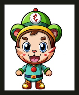 可爱小虎形象卡通角色