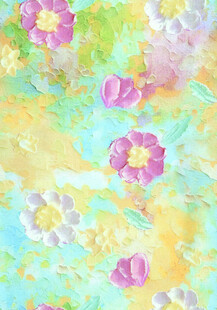 梦幻花卉水彩背景图案
