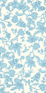 蓝白花卉图案纹理背景
