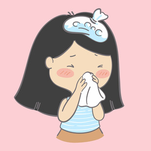女孩感冒