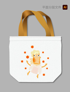 卡通图案帆布手提袋