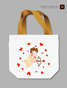 丘比特爱心帆布包