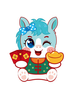 蓝耳萌马贺岁送福