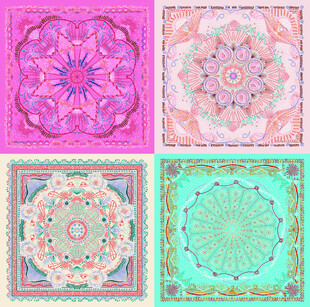 多彩几何花纹图案集合