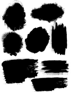 黑色水墨笔触素材集合
