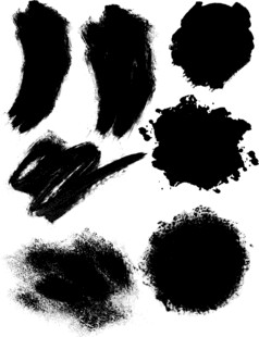 黑色墨痕笔触素材集合
