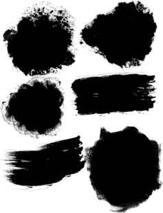 黑色墨痕笔触素材集合
