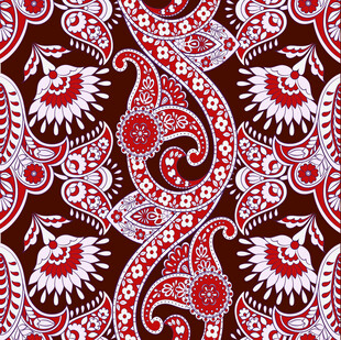 数码印花 腰果花 