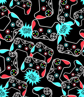 多彩游戏手柄图案背景