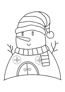 卡通雪人简笔画形象