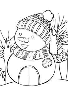可爱雪人简笔画