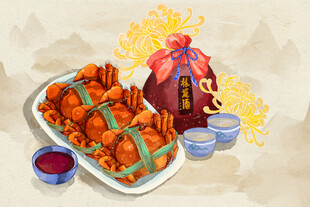 大闸蟹插画