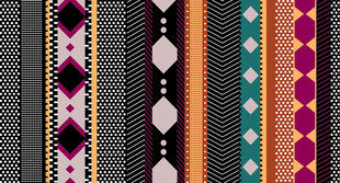 多彩民族风条纹图案