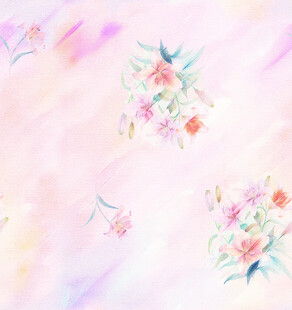 梦幻花卉水彩背景图
