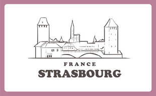 斯特拉斯堡建筑轮廓图