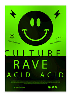 绿色笑脸文化海报