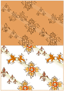 花卉蝴蝶图案设计素材