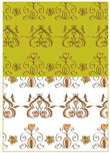 复古风花纹图案设计