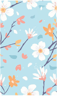 清新花卉图案背景