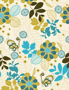 清新花卉图案背景